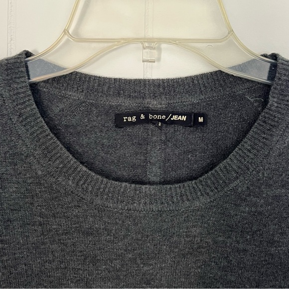 Rag & Bone Charcoal Grey Wool Crew Neck Sweater - Size M - Picture 2 of 7
